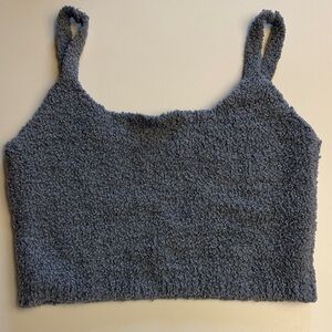 SKIMS Teddy Cozy Grey Cropped Tank Top 4/5X